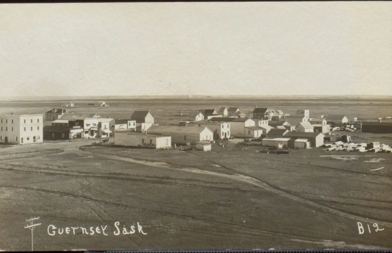 Aerial view of Guernsey, about 1911