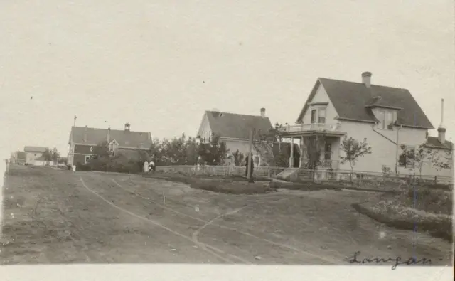 Residential street in Lanigan